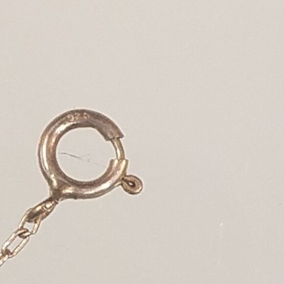 Green Chrysoprase Necklace 925 Silver Chain - Picture 9 of 9